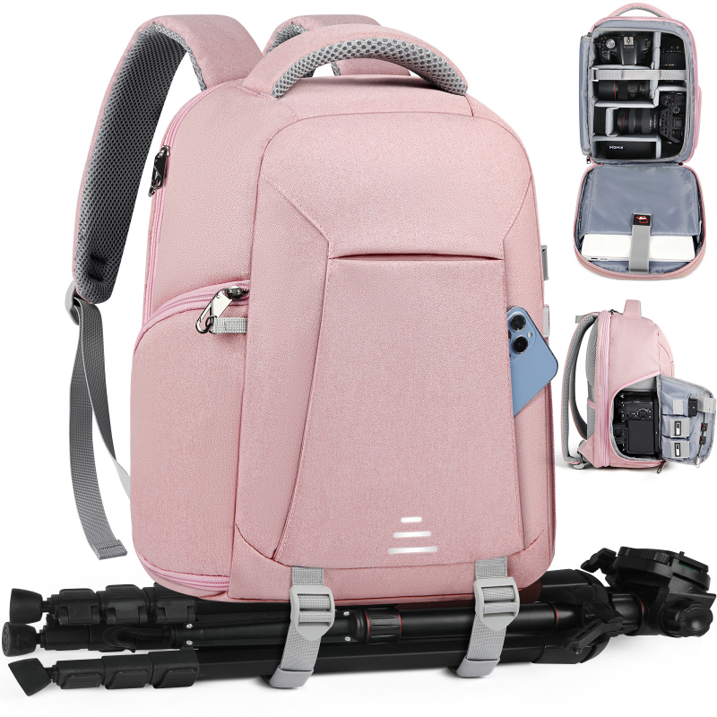 USB-porttal ellátott kamerás-laptopos hátizsák, vízálló, 20–35 L kapacitás, 16 hüvelykes laptop befogadására alkalmas, Oxford anyag