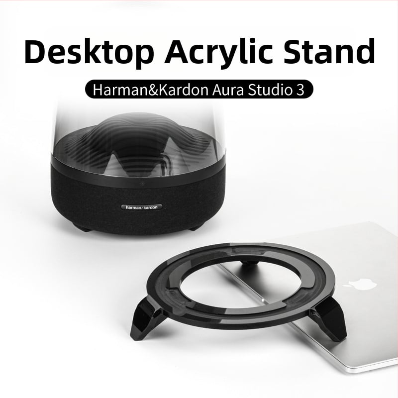 Akrüülhoidla Harman Kardon Aura Studio 3 kõlaritele – kukkumiskindel ja tolmukindel hoiulahendus, OEM töötlemine, pakk OPP kotiga