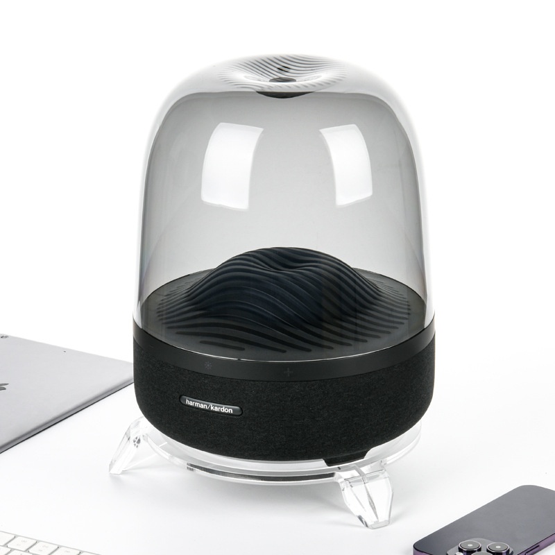 Акрилна база за съхранение за Harman Kardon Aura Studio 3 — ударо- и прахоустойчива, OEM обработка, опакована в OPP пакет