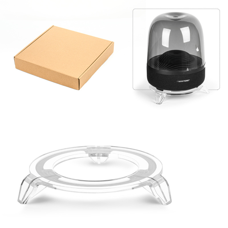 Акрилна база за съхранение за Harman Kardon Aura Studio 3 — ударо- и прахоустойчива, OEM обработка, опакована в OPP пакет