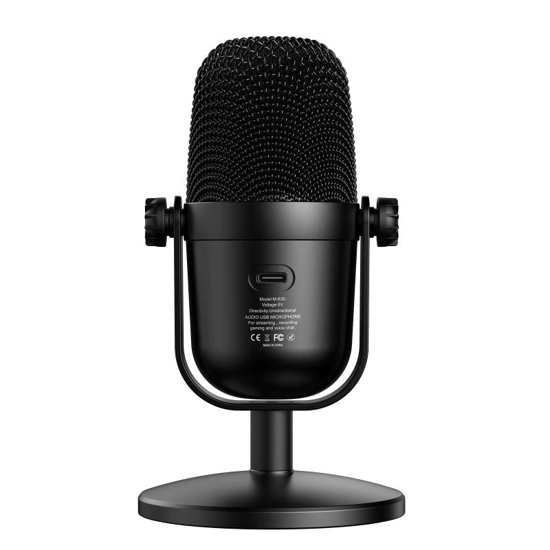 Onikuma M830 USB dinaminis žaidimų mikrofonas su prisilietimo RGB ekranu ir triukšmo slopinimu tiesioginėms transliacijoms