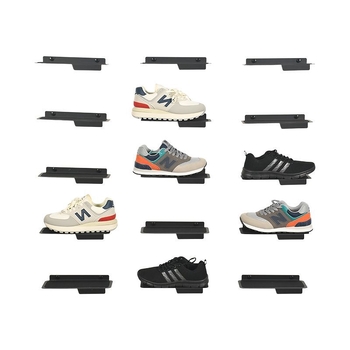 Raft pentru pantofi, montat pe perete, din metal, reglabil, pentru pantofi sport și casual