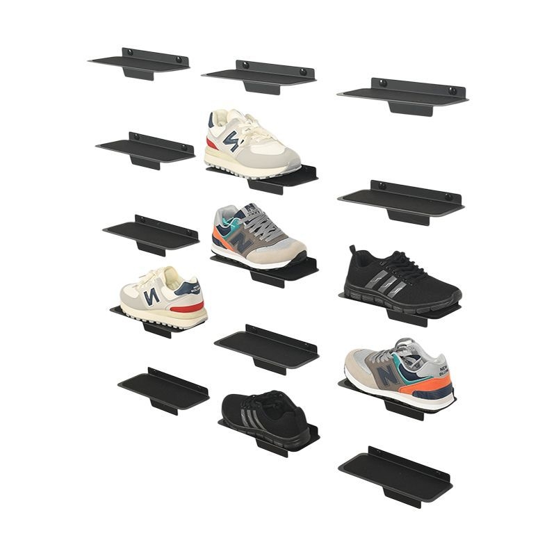 Raft pentru pantofi, montat pe perete, din metal, reglabil, pentru pantofi sport și casual