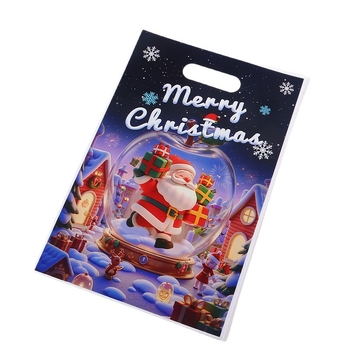 OPP чанта за коледни подаръци с подаръчно опаковане, карикатурен дизайн с бонбони, 50 броя в пакет