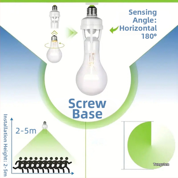 E27 laikiklis su žmogaus kūno jutikliu – reguliuojamas, skirtas laiptinėms ir koridoriams, 0-440V, 1,5 s delsimas
