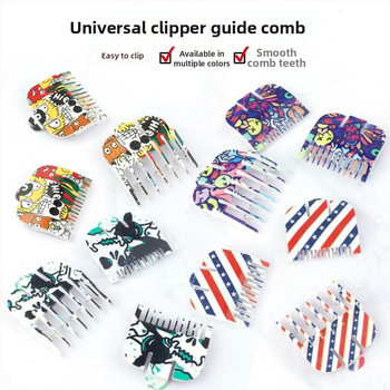 3 dalių ribojamųjų šukų komplektas plaukų kirpimui, ABS medžiaga, tinkamas elektriniams kirpimo įrankiams