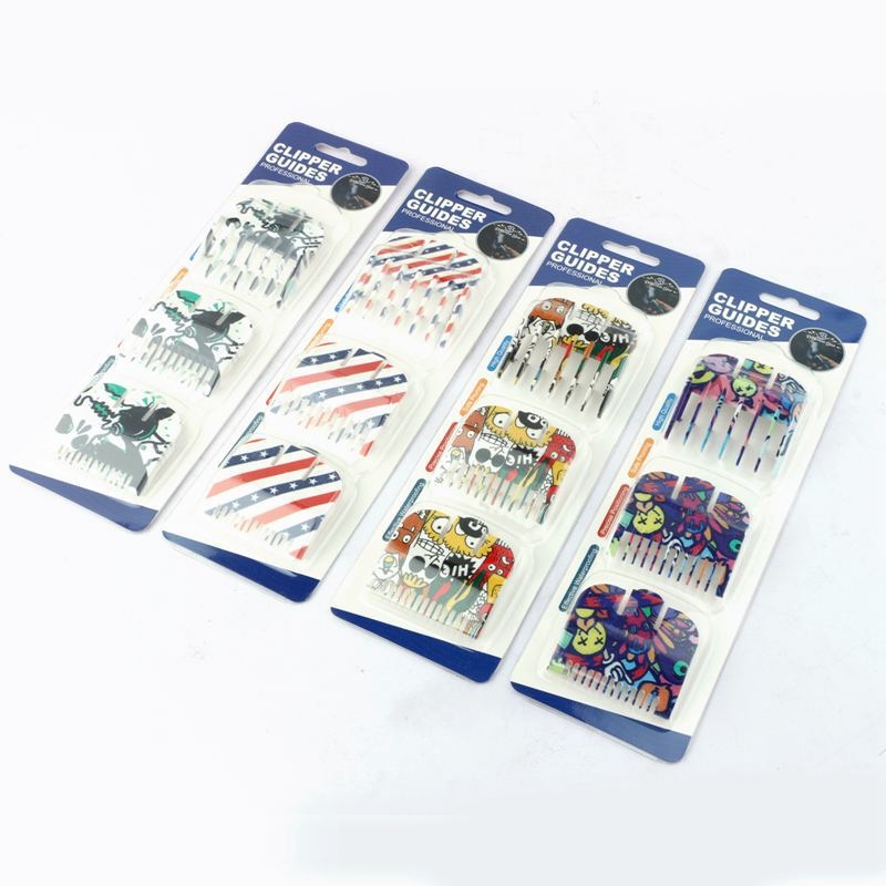 3 dalių ribojamųjų šukų komplektas plaukų kirpimui, ABS medžiaga, tinkamas elektriniams kirpimo įrankiams