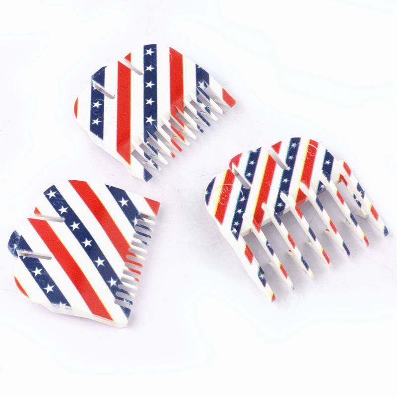 3 dalių ribojamųjų šukų komplektas plaukų kirpimui, ABS medžiaga, tinkamas elektriniams kirpimo įrankiams