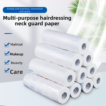Vienkartinis kaklo popierius plaukų kirpimui – atsparus vandeniui, storesnis kaklo apsauginis popierius kirpimams, salonui ir namų naudojimui