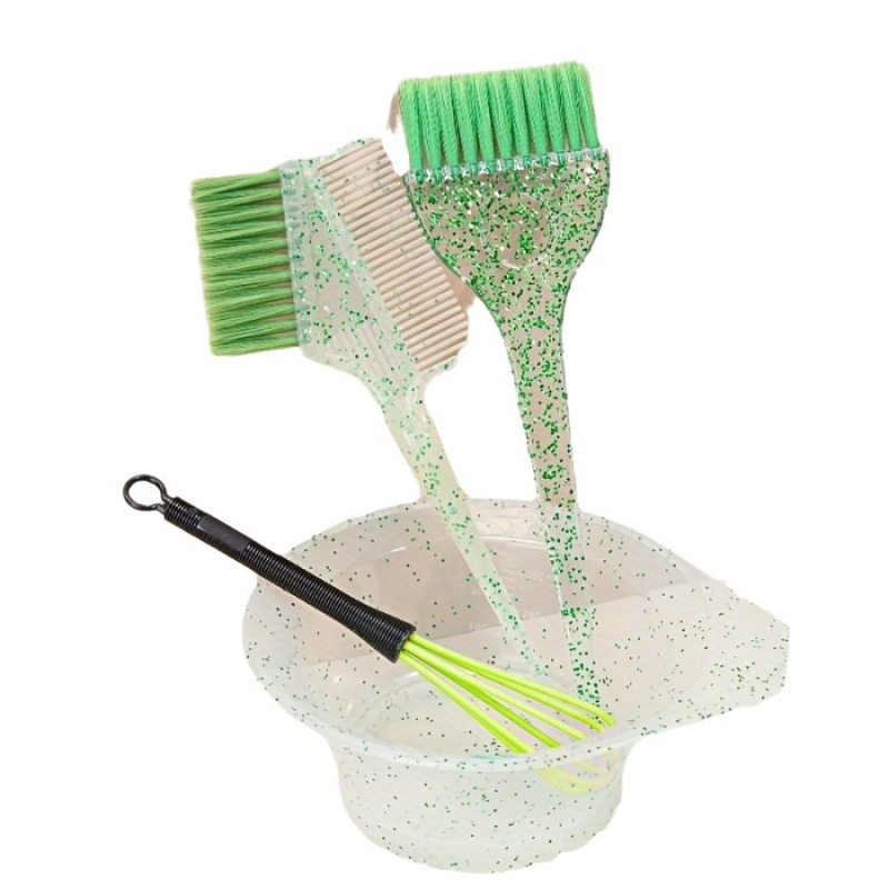 Set de instrumente pentru vopsirea părului, cu recipiente pentru tratament cu ulei și perie cu peri moi, pentru uz casnic și salon