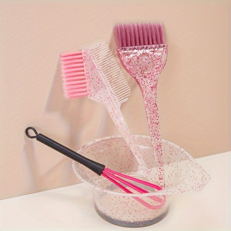 Matu krāsošanas bļodu komplekts ar mīksto sariņu otu un eļļas apstrādes bļodām, mājas un salona lietošanai