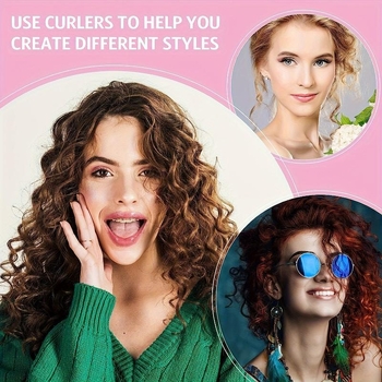 56 vnt. minkštų putų garbanojimo volai plaukams – keraminis šilumos laidininkas – tris viename: džiovinimas, garbanos ir tiesinimas