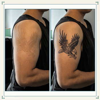 Rankų tatuiruočių lipdukas su realistišku dizainu, atsparus vandeniui, ilgaamžis, pusiau laikinas, vandens perdavimo spausdinimas — Gazing at the Starry River