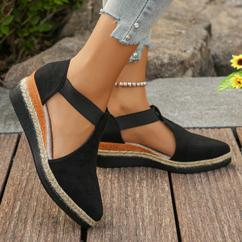 Augudega sandaalid, ümar varvas, ülemine osa tekstiilist, kummist tald, slip-on elastse vööga — Suvi 2025