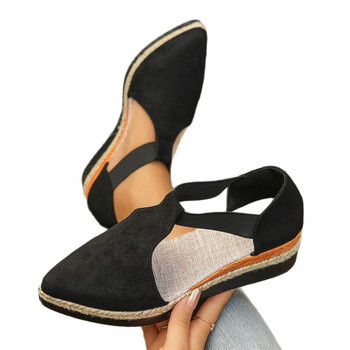 Augudega sandaalid, ümar varvas, ülemine osa tekstiilist, kummist tald, slip-on elastse vööga — Suvi 2025