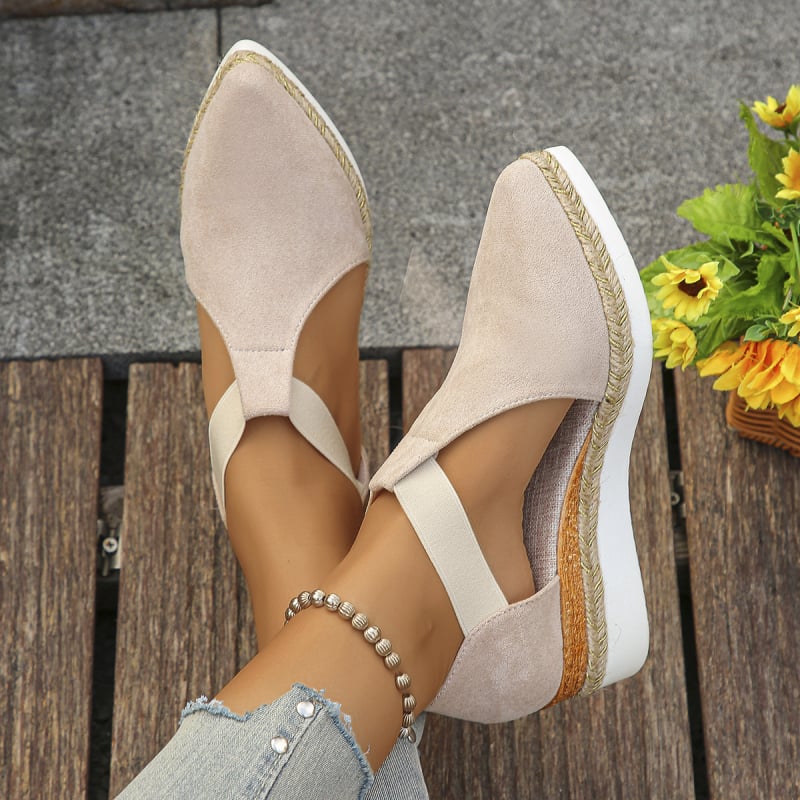 Augudega sandaalid, ümar varvas, ülemine osa tekstiilist, kummist tald, slip-on elastse vööga — Suvi 2025