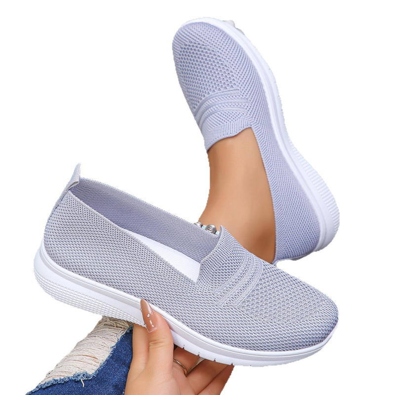 Moteriški ėjimo batai, kvėpuojantys vasaros modeliai, lengvi, neslidžia gumos padas, Flyknit viršus, žemas viršus, tekstilinė įdėklo