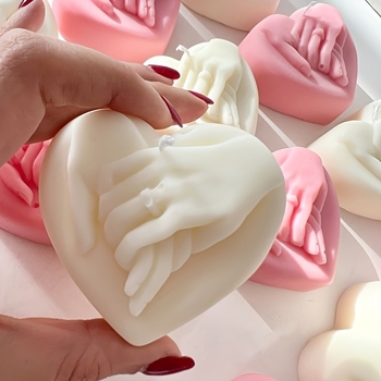 Silikonski kalup za kolače – srcolni kalup s parom koji drži ruke, za izradu svijeća i mirisa (XQ1972)