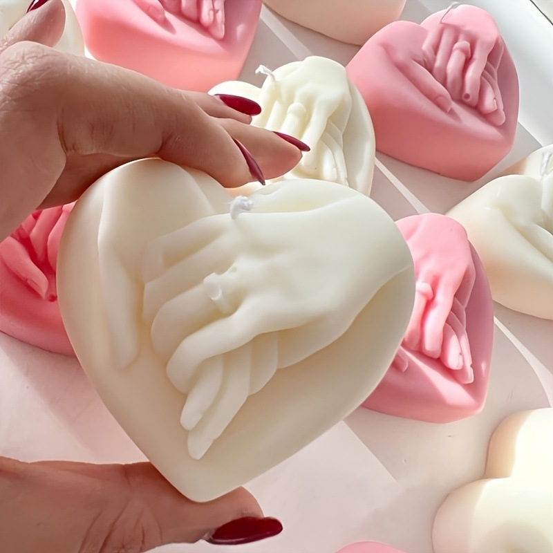 Silikonski kalup za kolače – srcolni kalup s parom koji drži ruke, za izradu svijeća i mirisa (XQ1972)