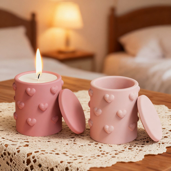 Silikonska kalupa za epoksidnu smolu sa srcem reljefom (okrugli oblik • silikon • za epoksidnu smolu • moderni minimalistički stil)