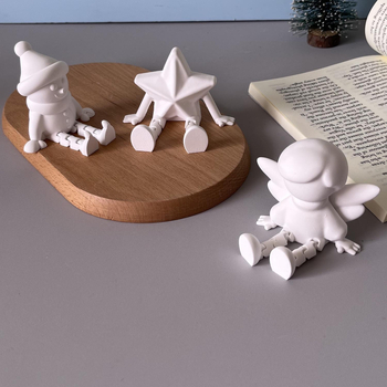 Silikonska forma za svijeće od gipsa: anđeo-snježni čovjek s pentagramom, nepravilnog oblika, kalup za pečenje/ukrase