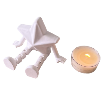 Silikonska forma za svijeće od gipsa: anđeo-snježni čovjek s pentagramom, nepravilnog oblika, kalup za pečenje/ukrase