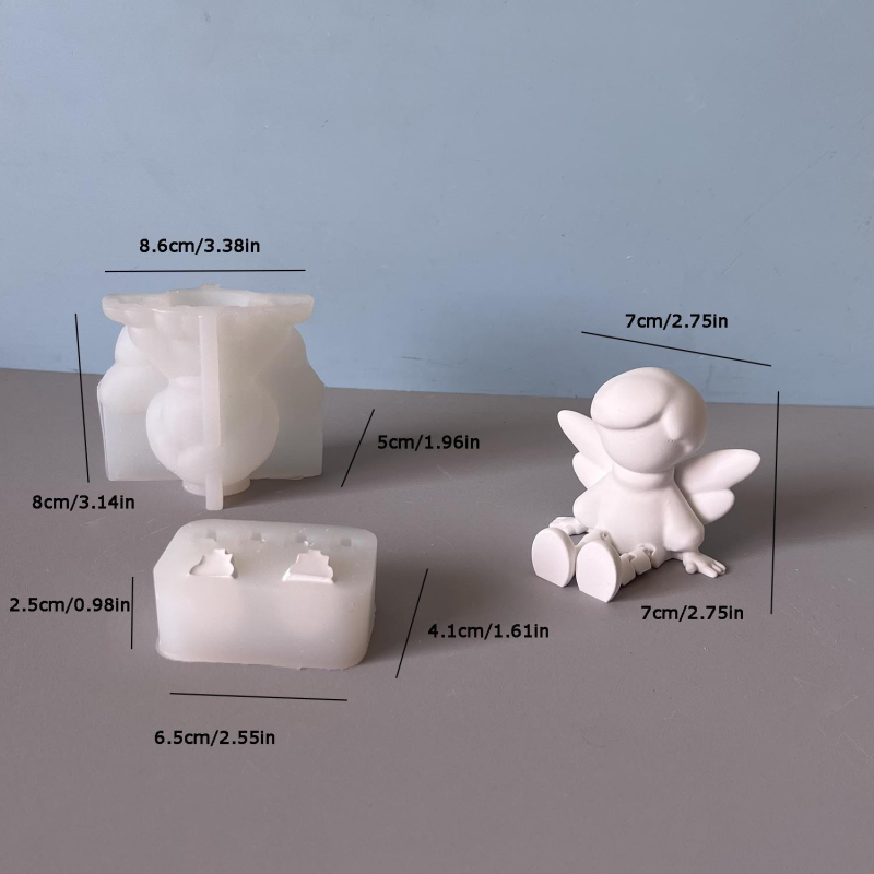 Silikonska forma za svijeće od gipsa: anđeo-snježni čovjek s pentagramom, nepravilnog oblika, kalup za pečenje/ukrase