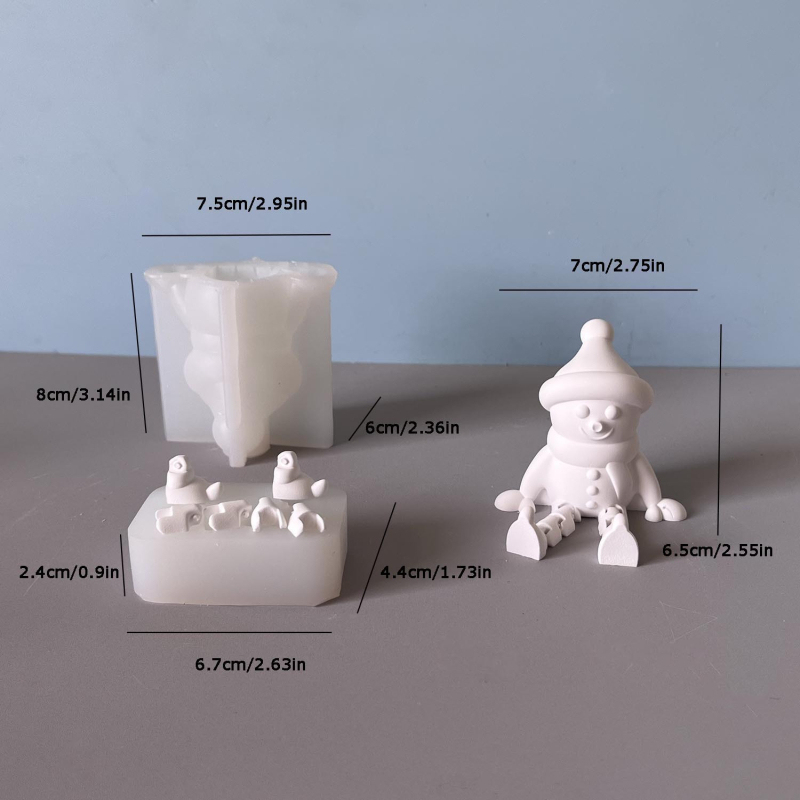 Silikonska forma za svijeće od gipsa: anđeo-snježni čovjek s pentagramom, nepravilnog oblika, kalup za pečenje/ukrase