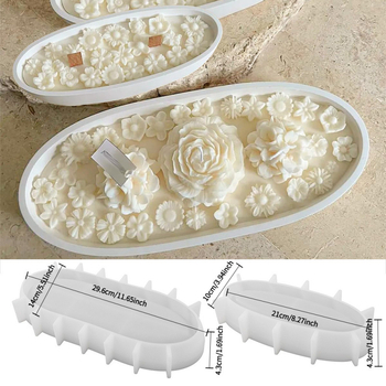 Szilikon sütemény forma szabálytalan alakú – DIY gipsz és cement, gyertya pohár és tároló tál készítéséhez