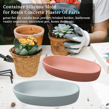 Szilikon sütemény forma szabálytalan alakú – DIY gipsz és cement, gyertya pohár és tároló tál készítéséhez