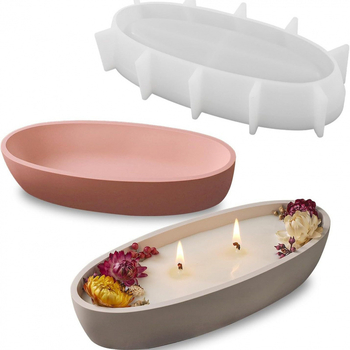 Szilikon sütemény forma szabálytalan alakú – DIY gipsz és cement, gyertya pohár és tároló tál készítéséhez