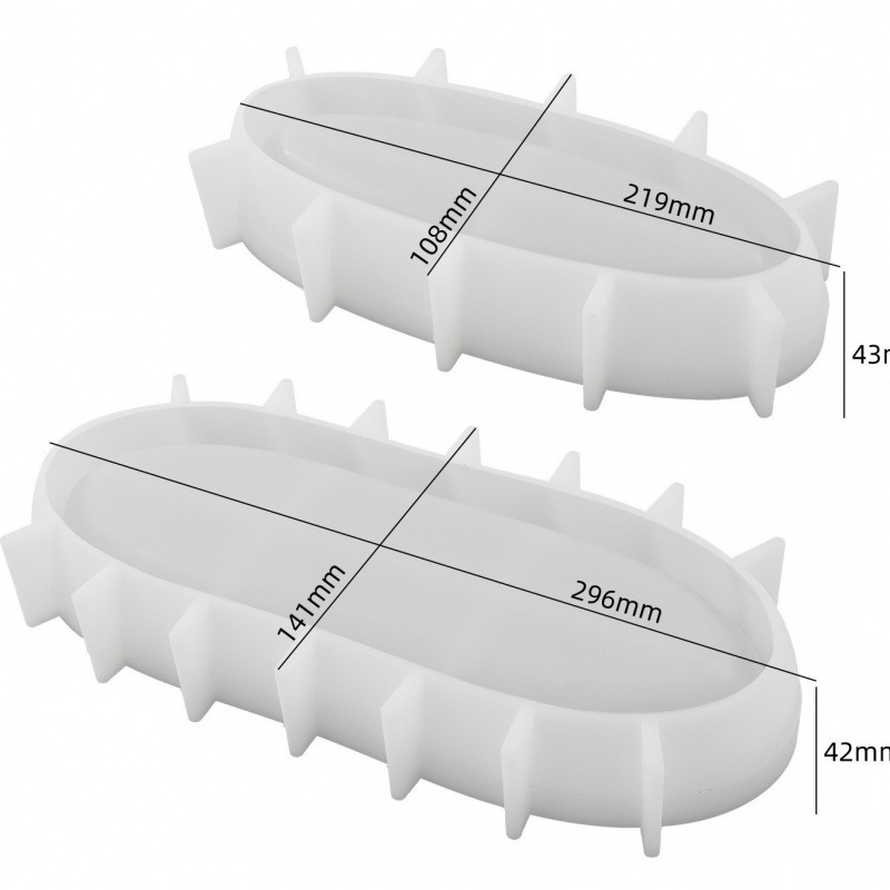 Szilikon sütemény forma szabálytalan alakú – DIY gipsz és cement, gyertya pohár és tároló tál készítéséhez