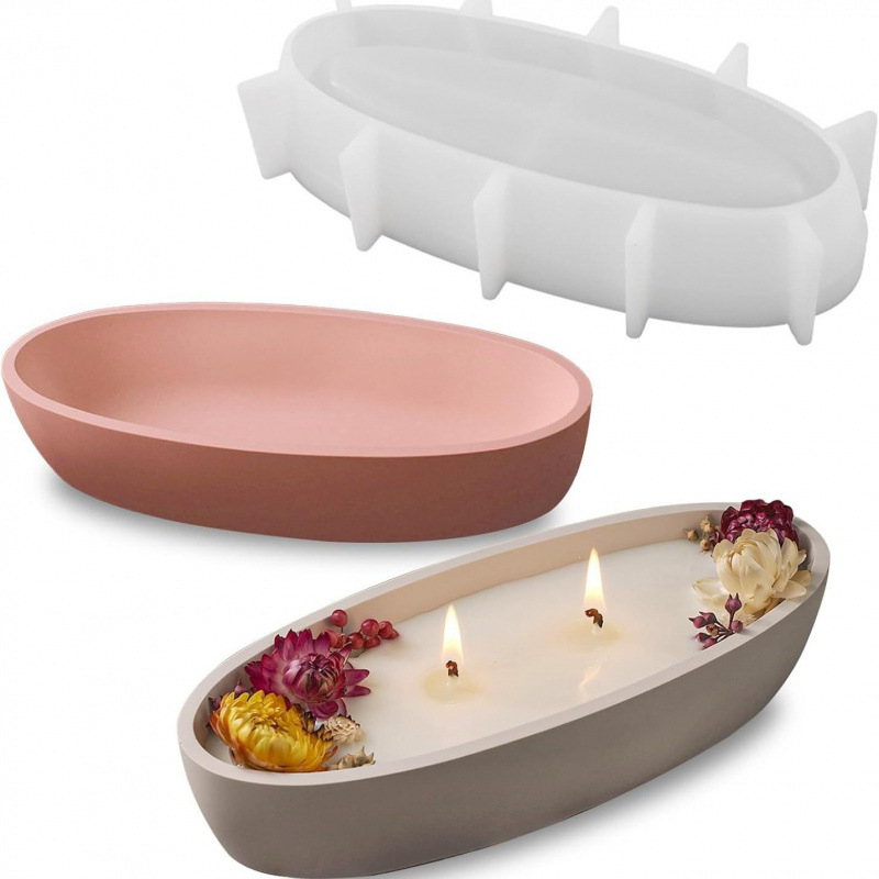 Szilikon sütemény forma szabálytalan alakú – DIY gipsz és cement, gyertya pohár és tároló tál készítéséhez