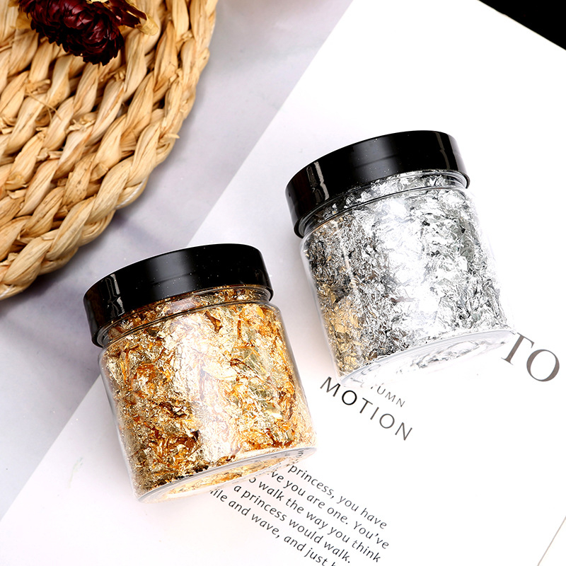 Set od smole s perlama: zlatna folija, aluminijska folija, suho cvijeće – za narukvicu i kućište telefona – DIY materijali