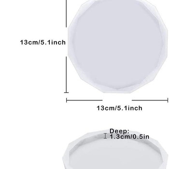 Silicone kalup za kolače – nepravilnog oblika, okrugli brid s fasetom, za DIY smolu