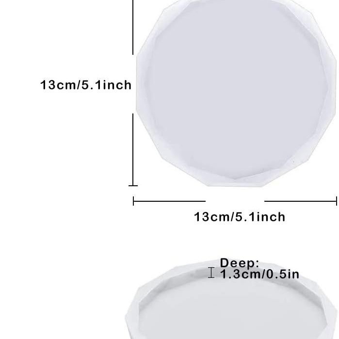 Silicone kalup za kolače – nepravilnog oblika, okrugli brid s fasetom, za DIY smolu