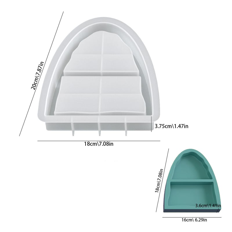 Silikoninė kepimo forma su nestandartine arkine forma — DIY gipso dekoracijų gamybai