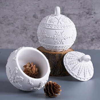 Silikoninė forma gipso liejimams, apvali Kalėdinė snaigė, DIY