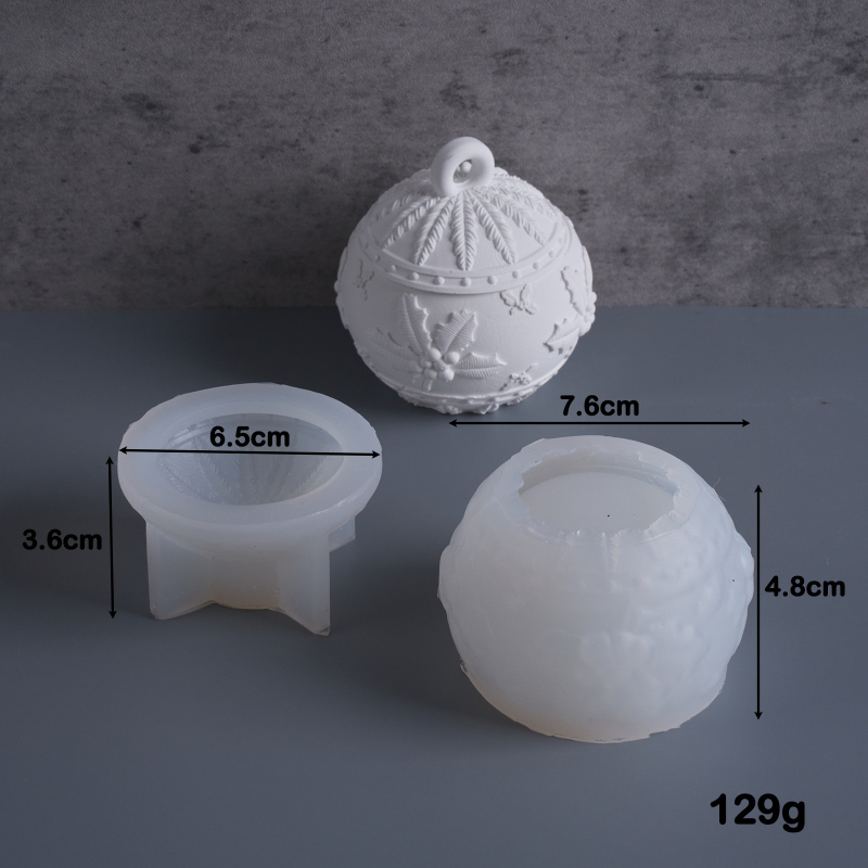 Silikoninė forma gipso liejimams, apvali Kalėdinė snaigė, DIY