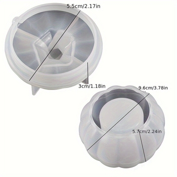 Silikonska forma za kutiju za pohranu u obliku tikve – ručna izrada, zimsko izdanje 2025