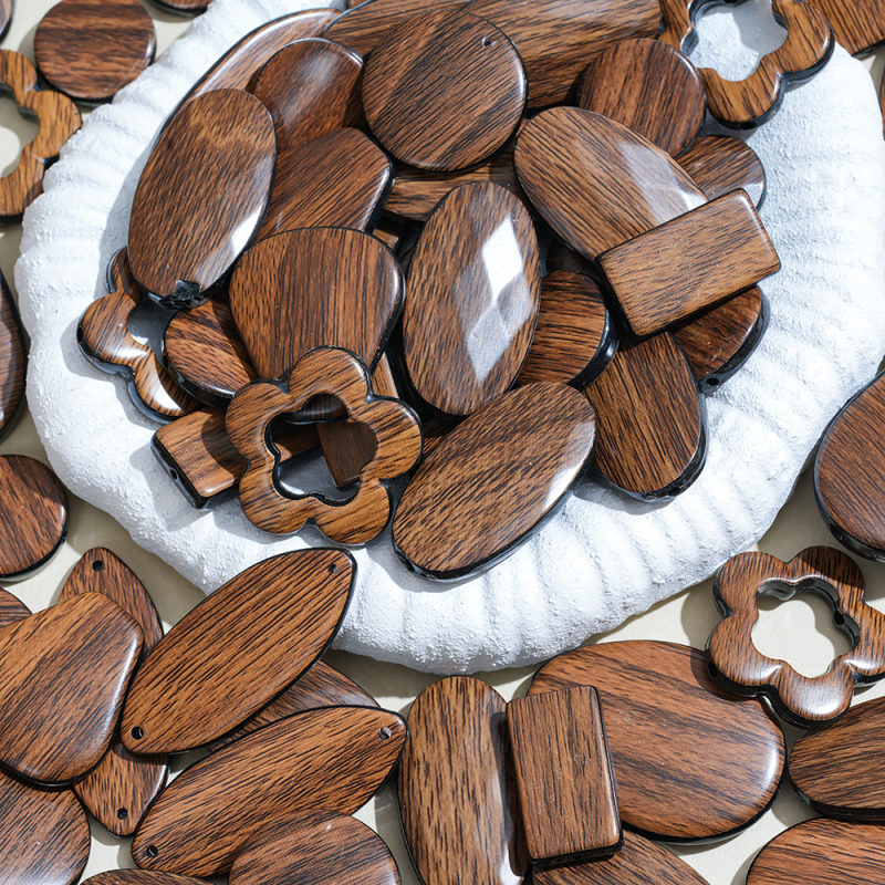 Ακρυλικά χάντρες DIY για κοσμήματα – μπαρόκ στυλ, χάντρες Drum, μοτίβο Nobleman