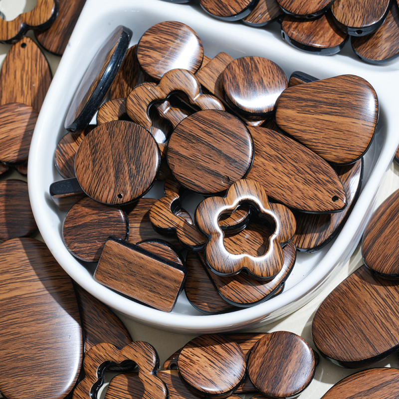 Ακρυλικά χάντρες DIY για κοσμήματα – μπαρόκ στυλ, χάντρες Drum, μοτίβο Nobleman