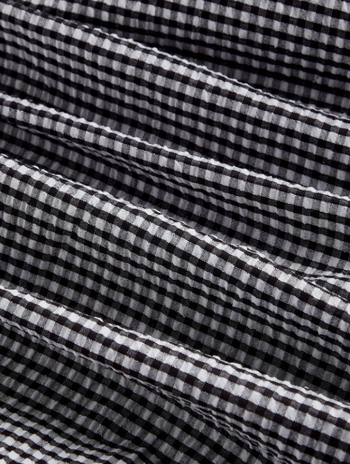 Suknja tip cake s čipkom u karirastom uzorku, visokim strukom, duga, 95% poliester