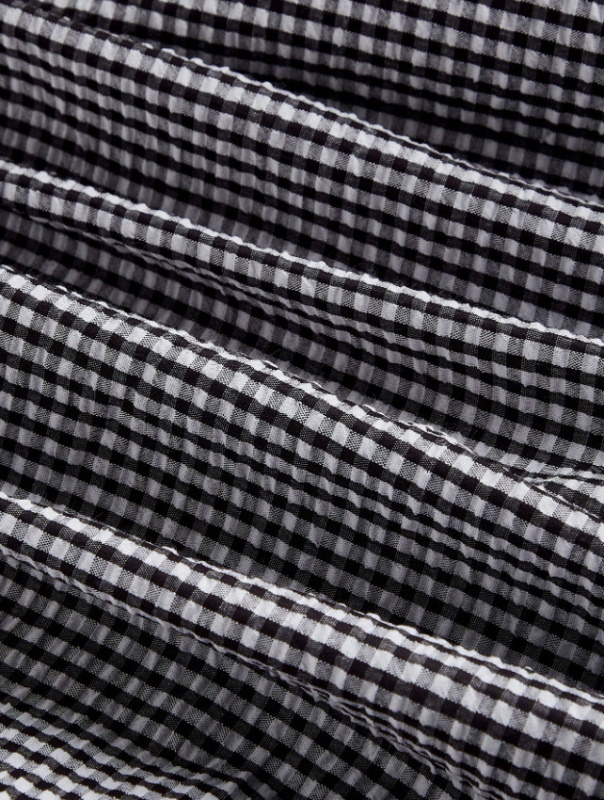 Suknja tip cake s čipkom u karirastom uzorku, visokim strukom, duga, 95% poliester