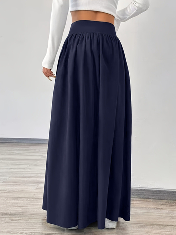 Rochie în A-line cu talie înaltă, lungime midi, 95% poliester, stil urban