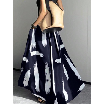 Noćna haljina s apstraktnim printom – Cupro vlakno, 100% Cupro, Proljeće