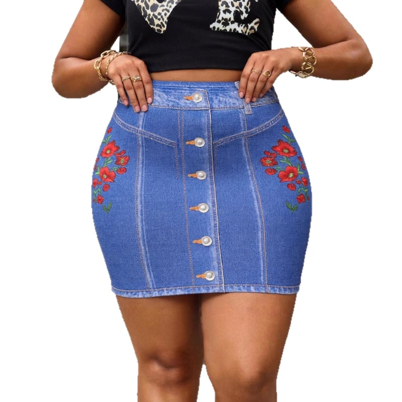 Női rövid szoknya virágmintával és hamis zsebbel, poliészter (95%+), digitális nyomtatás, japán-koreai casual stílus, 2025 nyár