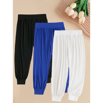 Elastinės aukštos juosmens sportinės kelnės, haremo stilius, audinys Toyo Spinning Silk, pagrindinė medžiaga akrilinis pluoštas, pamušalas spandeksas, pastoral stilius