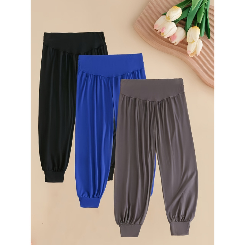 Elastinės aukštos juosmens sportinės kelnės, haremo stilius, audinys Toyo Spinning Silk, pagrindinė medžiaga akrilinis pluoštas, pamušalas spandeksas, pastoral stilius