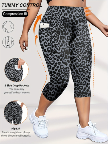 Sieviešu cargo bikses ar sānu kabatām, 3/4 garums, plaša piegriezuma siluets, polipropilēna materiāls